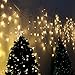 LED Icicle Lights, YUNLIGHTS 16.5 ft 216 LED Plug in Fairy String Lights, Warm White Curtain Christmas Lights for Bedroom Patio Yard Garden Wedding Party