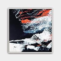 Framed Canvas Wall Art Abstract Color Painting Canvas Prints Home Artwork Decoration for Living Room,Bedroom - 16x16 inches