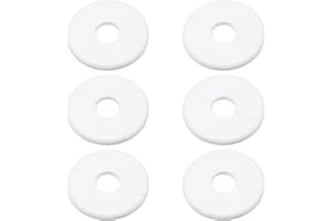 LC LICTOP Wall Split Flange Escutcheon Plate for 0.67 Inch Pipe, ABS Round Faucet Cover, 2.36 Inch Self-Adhesive Pipe Cover, Water Pipe Wall Hole Decoration for Laundry Bathroom Kitchen, 6Pcs White