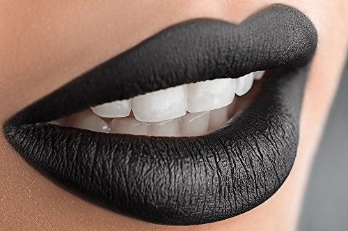 Glamorous Chicks Cosmetics- Waterproof, smudge proof, transfer proof, and 24 hour stay long lasting Matte Black Liquid lipsticks