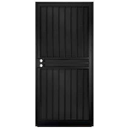 Unique Home Designs Guardian 36 In X 80 In Black Outswing