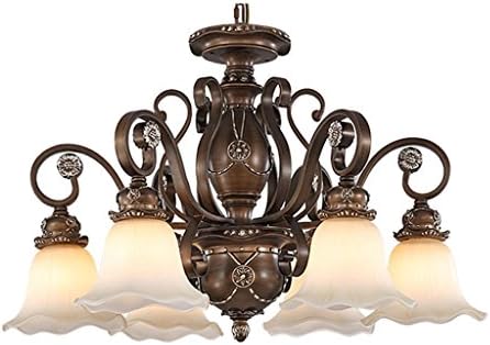 ALUS- European - (6 lights) retro luxury atmosphere resin simple chandelier