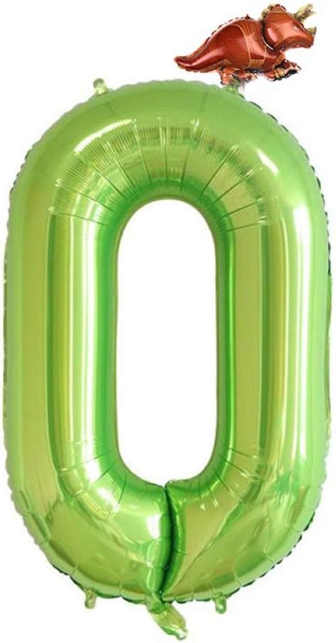 Kalaokei Easter Day Decorative,40inch 0-9 Number Dinosaur Balloons Easter Jungle Party Birthday Day Decoration 2# B