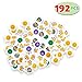 JOYIN 96 Pieces Mardi Gras Beads Beaded Necklace with 192 Temporary Tattoos Mardi Gras Party Favors Accessory and Supplies