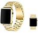 Watch Band, ANGGO Stainless Steel iwatch Strap Replacement Wristwatch Bracelet for Apple Watch Series 3 Series 2 Series 1 All Version (42mm / Gold)