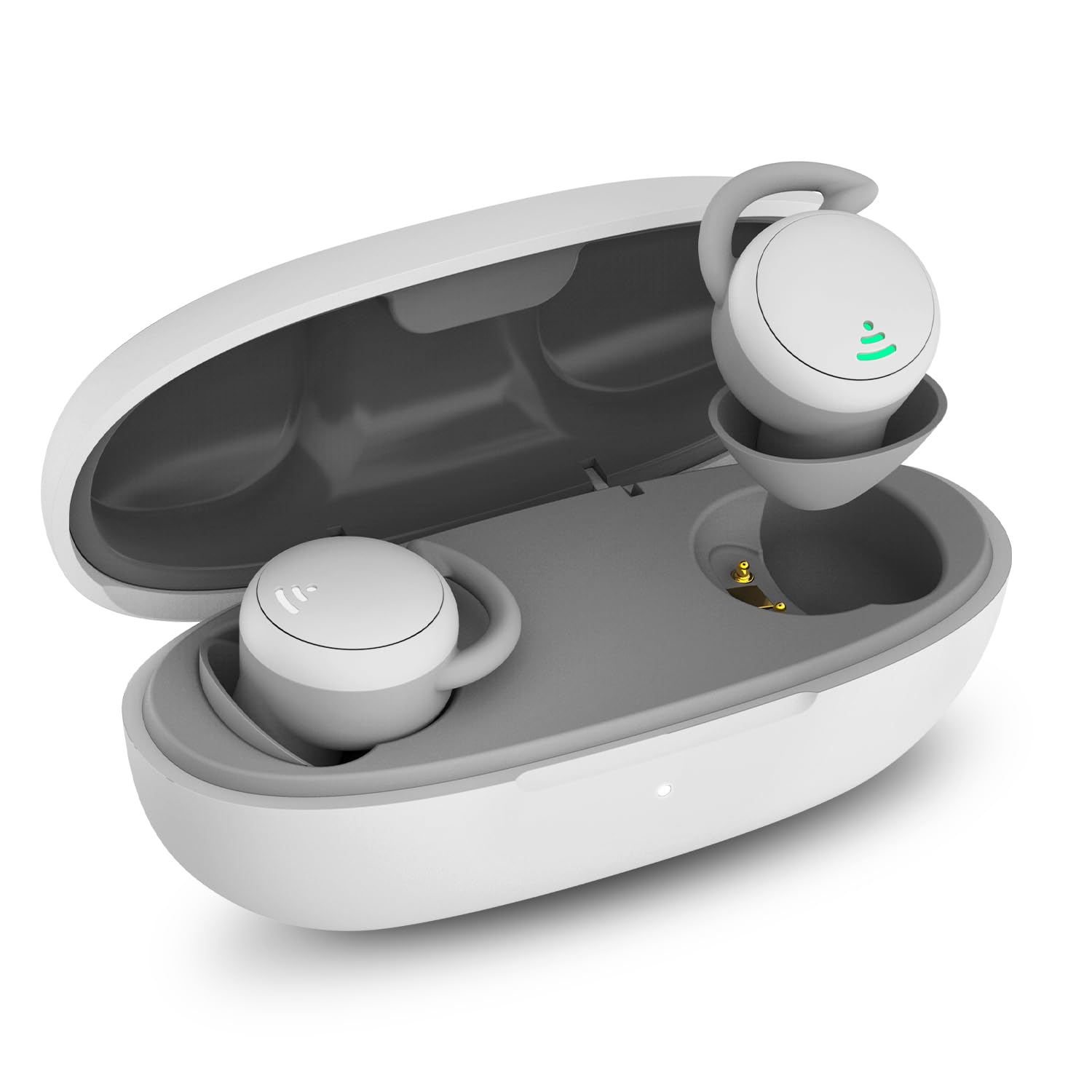 SZHTFX Sleeping Phone, Wireless Sleeping Earphones, Painless, Ultra Lightweight, 0.08 oz (2.1 g), Mini Size, In-Ear Type, High Sound Insulation, Day and Night Earphones (Grey)