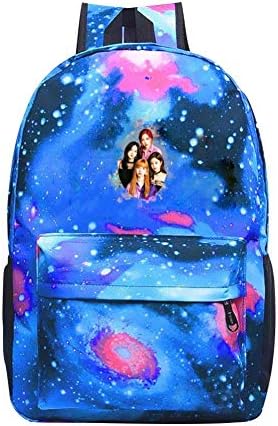 Starry Sky Fashion Backpack School Bag Black-Pink Travel Daypack for Mens Kids Boys Girls