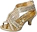 JJF Shoes Fabulous Angel-37K Little Girls Bling Rhinestone Platform Dress Heels Sandals,Gold,2