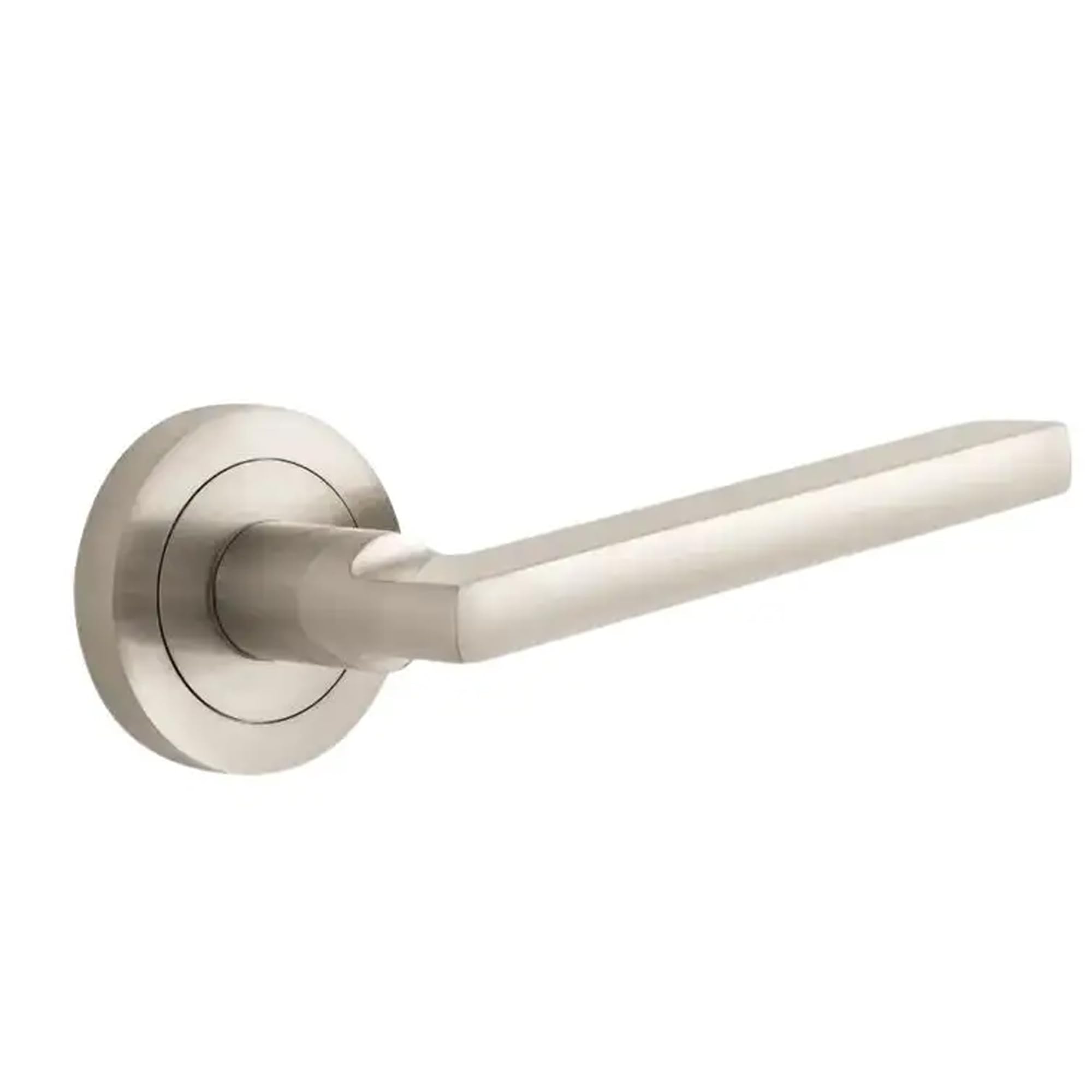 Designer Levers - Scylla Lever on Rose Door Handle - Sleek Design - Brushed Nickel - 1 Pair - Fixings Included - Interior Use
