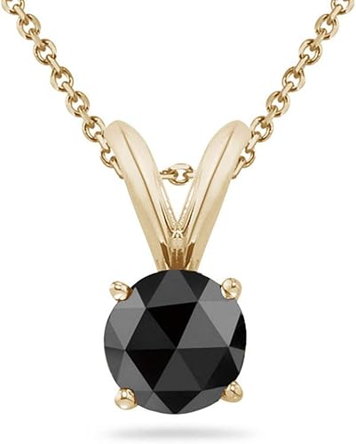 Round Rose Cut Black Diamond Solitaire Pendant AAA Quality VG385572