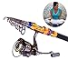 Sougayilang Telescopic Saltwater Freshwater Fishing Rod with Reel Combos (1.8m/5.84ft+DK1000)