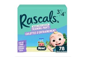 Rascals Training Pants, 3T-4T Size, 78 Count, Unisex, UltraFlex Waistband, Hydrolock, AirSpun Softness, Easy-Tear Sides