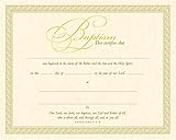 Hardcover Baptism Certificate (Pk of 6) - Parchment, Gold Foil Embossed Book