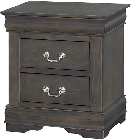 Amazon Com Acme Louis Philippe Nightstand In Dark Gray Furniture Decor