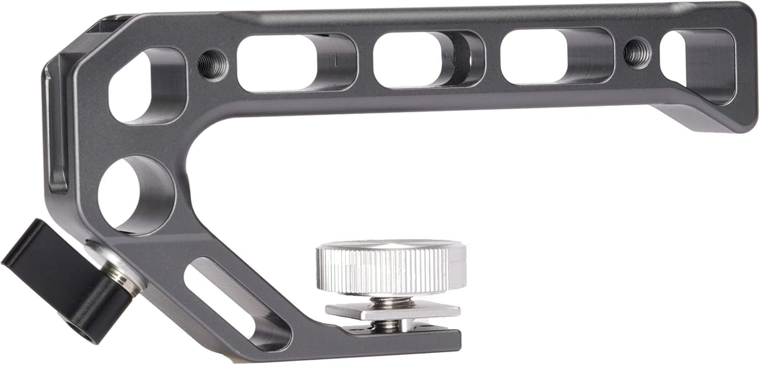 wepoto Camera Grip Top Handle with Upper Cold Shoe Base, with Positioning Hole, for DSLR Camera, Camera cage, GP626-B