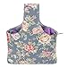 Teamoy Knitting Tote Bag, Travel Canvas Project Wrist Bag for Needles(14inches), Yarn and Crochet Supplies, Lightweight, Perfect Size for Crafting On The Go (Large, Peony)