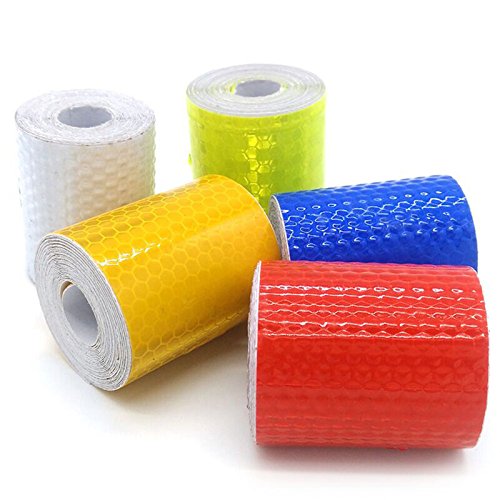 MeiBoAll Car Warning Tape,3M Waterproof Reflector Tape Roll Safety Warning Tape Automobile Safety Identification Reflective Strips (Green)