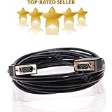 Premium SVGA (Super VGA) Monitor Cable, Male to Male, Top Quality, 3Ft - 100FT (SVGA, 15FT)