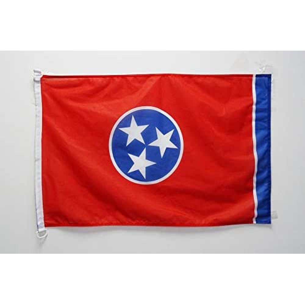 AZ FLAG - Tennessee Flag - 2x3 Ft - For Outdoor - US state of Tennessee Banner Knitted Polyester with Two Plastic Rings - Fade Resistant - Vivid Colors - 2' x 3' Feet - 90x60 Cm