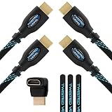 Twisted Veins HDMI Cable 30 ft, 2-Pack, Premium HDMI Cord Type High Speed with Ethernet, Supports HDMI 2.0b 4K 60hz HDR on Most Devices and May Only Support 4K 30hz on Some Devices