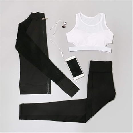 Amazon Co Jp スポーツウェア レディース ヨガウェア 速乾性の服3点セットを実行しているレディースヨガ服専門ジムアウトドア トレーニングウェア Color A Size M ホーム キッチン