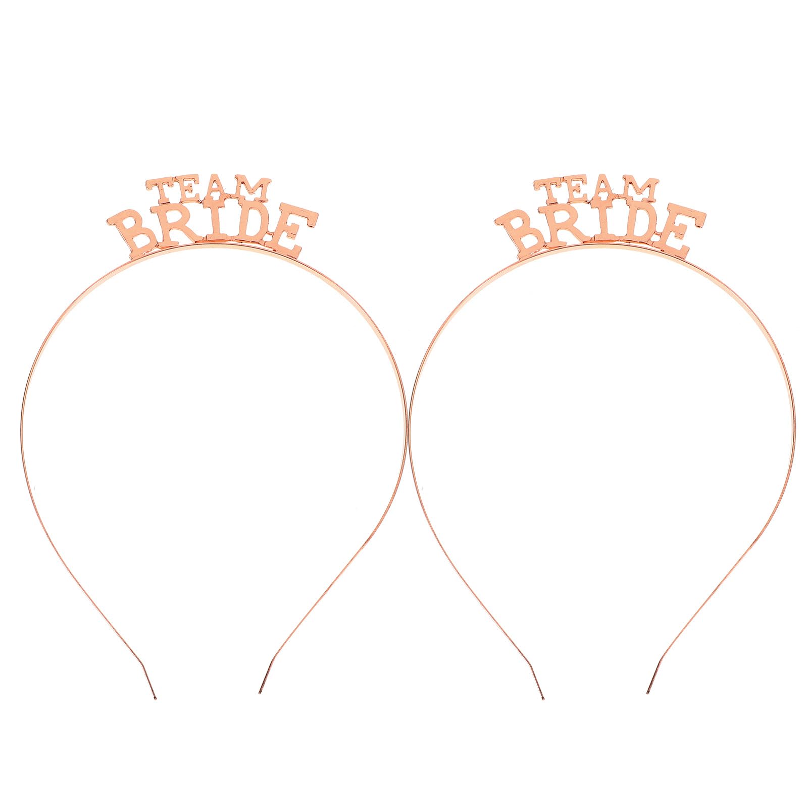 Lurrose 2pcs Team Bride Headband Rose Gold Wedding Bridal Tiara Womens Headbands Bride to Be Headband Bridesmaid Headpiece for Wedding Party