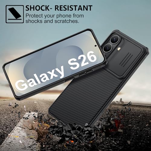 AROYI Case Compatible with Samsung s26 5G, Slide Camera Cover Case for Samsung Galaxy s26 5G - Black