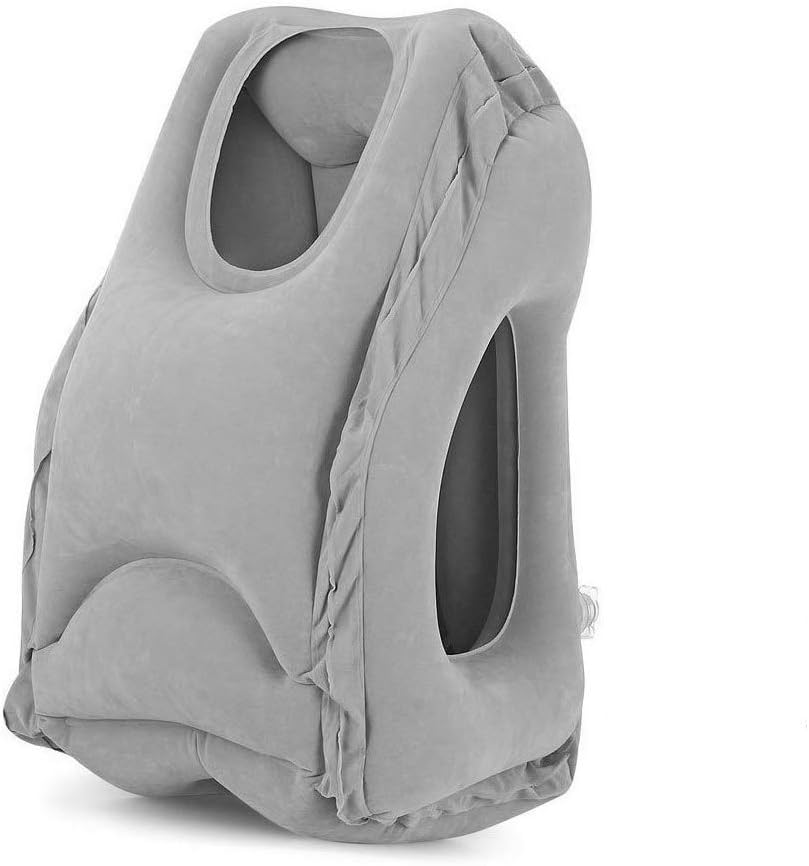Comroll Beige Inflating Nap Travel Pillow
