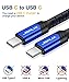 JSAUX 100W USB C to USB C Cable (2-Pack, 6.6ft), USBC Type C Charge Cord 5A Fast Charging Compatible with Nintendo Switch 2 iPhone 16 Pro Max Samsung Galaxy S25 S24 MacBook iPad Air Pro Carplay -Blue