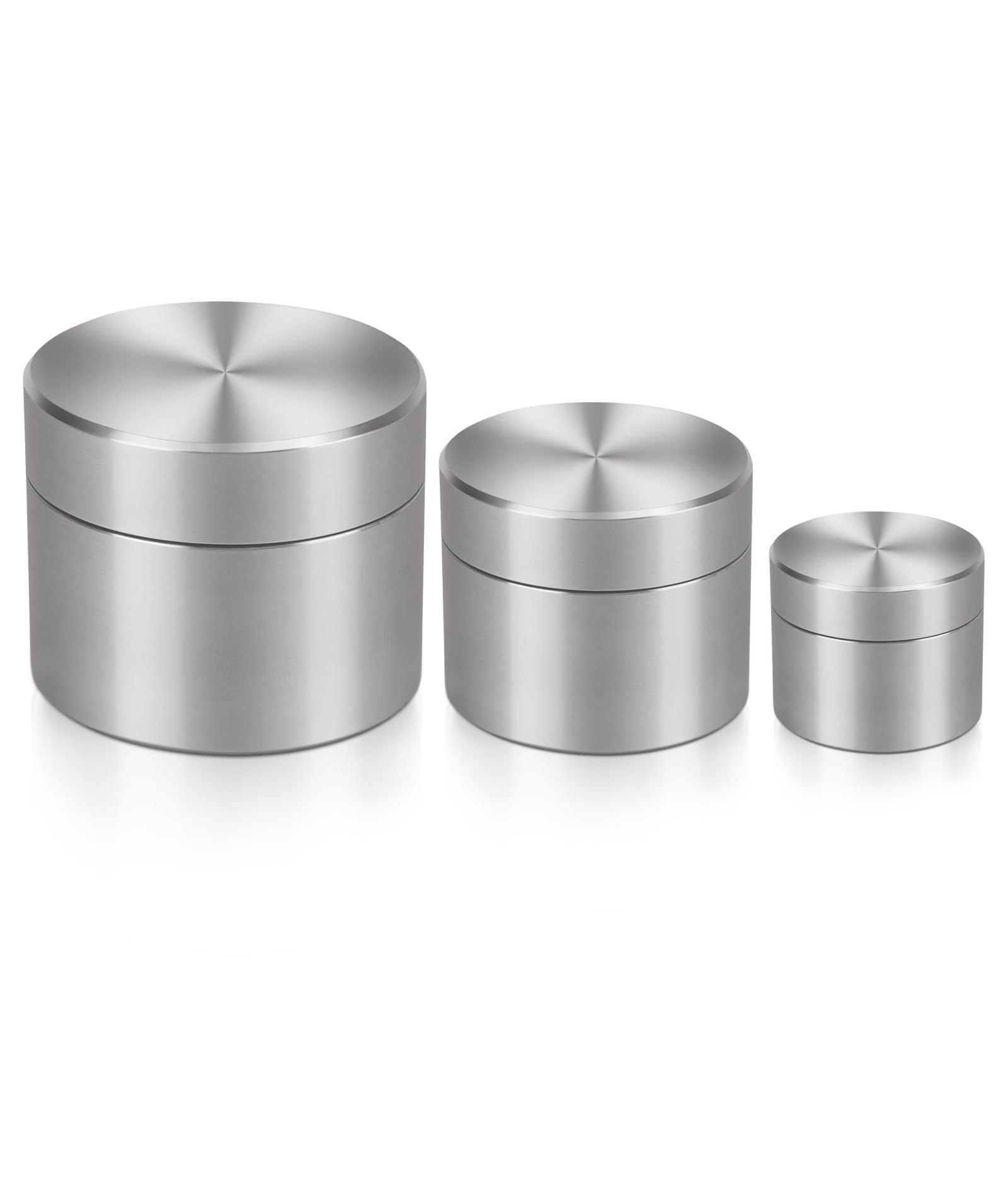 Torchesy Smell Proof Container CNC Small Tins with Lids Smell Proof Jar Box Mini Spice Containers Tea Storage Coffee Tea Sugar Set Smell Proof Pot(1 x S + M + L)