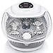 Foot Spa/Bath Massager with Heat Bubbles Vibration 3 in 1 Function, 4 Masssaging Rollers Pedicure Tired Feet Stress Relief Help Sleep Home Use