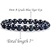 Natural Blue Tiger Eye Crystal Gemstone 8mm Round Beads Stretch Bracelet 7 Inch