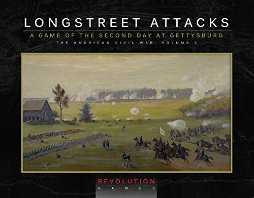 REV Revolution Games REV: Longstreet Attacks, A Game of the Second Day at Gettysburg, 2 July 1863, Boardgame [Packaged in a bookcase box]