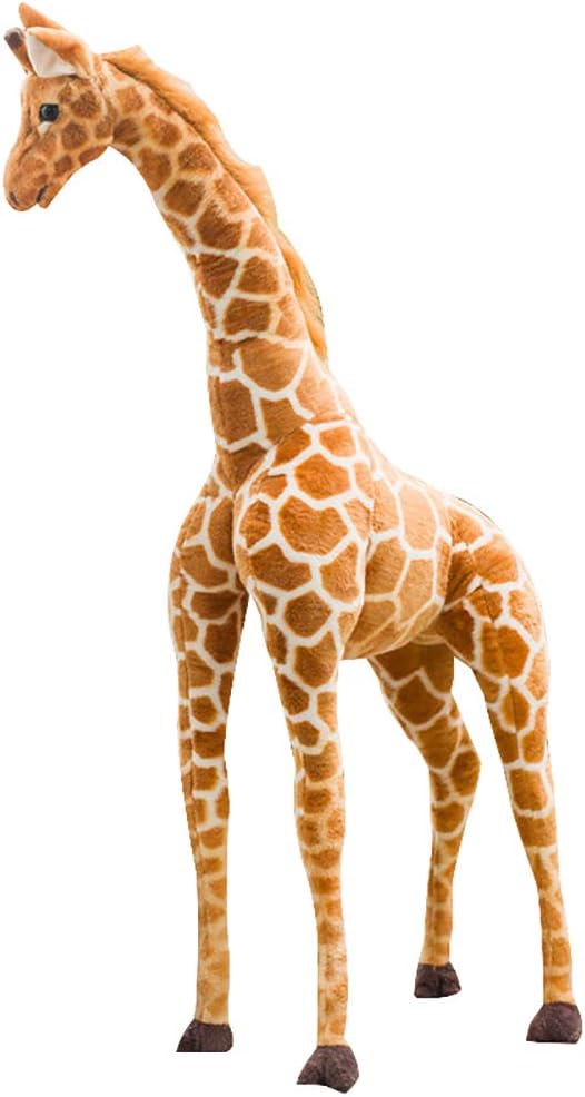 MoMo Honey Giraffe Plush Toy,Soft Lifelike Stuffed Animal Standing Doll Cute Kids Toy for Playspaces Home Decor Photo Props 80cm