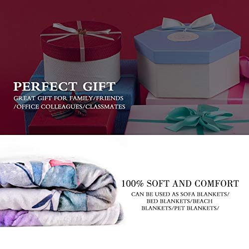 QH 60 x 80 Inch Two Beautiful Horse Pattern Super Soft Throw Blanket for Bed Sofa Lightweight Blanket for All Seasons - Thumbnail 4