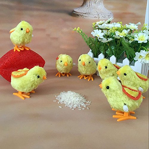 image for FORESTIME Wind Up A Chicken-Kids Clockwork Wind Up Hopping Toy Chick C