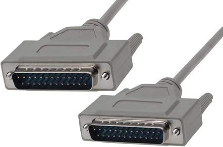 Amazon Com Sf Cable 100ft Db25 Straight Thru Molded Cable M M Serial Rs232 Extension Cable Connect Printer Modem Or Other Db25 Device To A Switchbox Computers Accessories