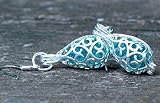 Recycled Vintage Mason Jar Filigree Teardrop Earrings
