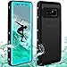 Waterproof Note 8 Case | Touchable Heavy Duty Protection Cellphone Cover | Underwater Full Body Shock-Proof Dirt-Proof Soft Cases Samsung Galaxy Note8 (6.3'') (Black/Green)