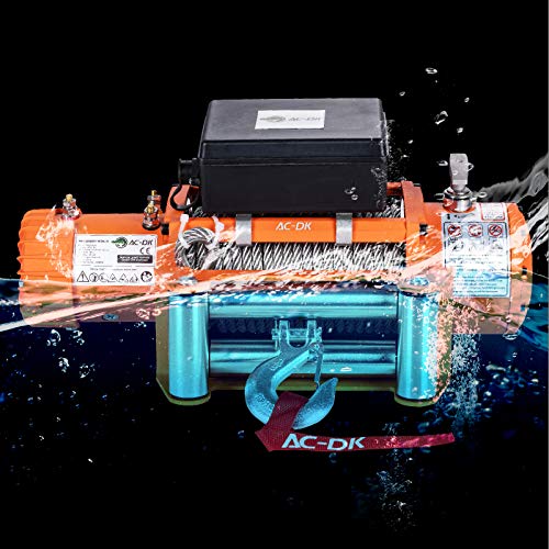 AC-DK 9500 lb Electric Winch Kit, 12V Waterproof IP67 Truck Winch with Steel Cable Rope, Excellent Towing Winch Come with Overload Protection, Wire Remote Control and Wireless Remote Controls - Image 2