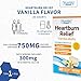 YUM-V's Complete Heartburn Relief, Antacid w/ Calcium Supplement (40 Ct), Chewable Vanilla Melts for Men and Women; Low Sugar, Vegan, Kosher, Halal, Gluten Free