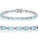 Amanda Rose Collection Gemstone Tennis Bracelet in Sterling Silver |Choose from Amethyst, Blue Topaz or Peridot |Bracelets Jewelry Gifts for Women