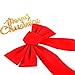 Resinta 6 Pack Red Velvet Christmas Bow for Holiday Christmas Decoration or Home Décor, 10 Inch by 16 Inch (6)