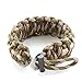 X-Plore Gear Survival Paracord 550 Bracelet with Fire Starter, Tinder, Scraper | Durable Parachute Nylon Snug Fit | Build Shelter, Catch Food | for Emergencies, Traveling (Army Camo)