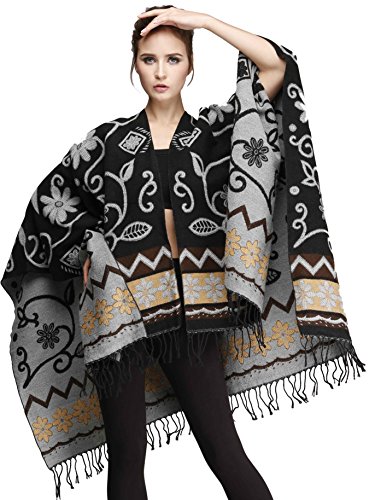 Seawhisper 60"x52   warm blanket poncho shawl wrap…