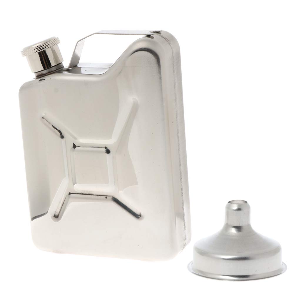 Rtengtunn 5oz Stainless Steel Jerry Can Hip Flask Liquor Whisky Pocket Bottle Men Gift