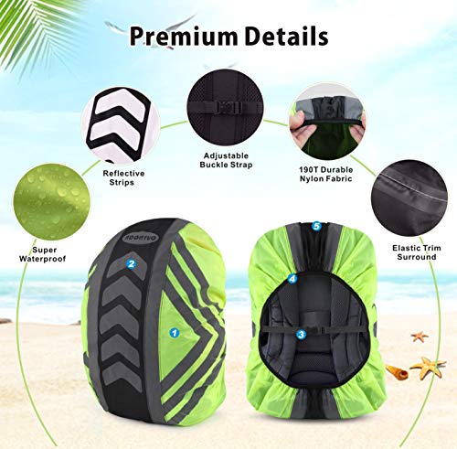 image for Idefair Backpack Rain Cover Waterproof Reflective Strip Design with An