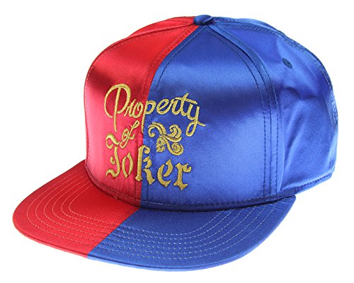 Joker Hat Costumes - DC Comics Harley Quinn Property of Joker Satin Snapback