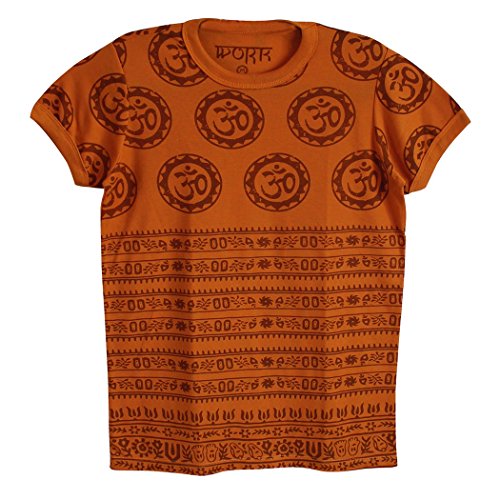 WORK ganesha om T-Shirt Orange / WK202 