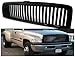 Spec-D Tuning Black Hood Grill Grille Compatible with 1994-2001 Dodge Ram